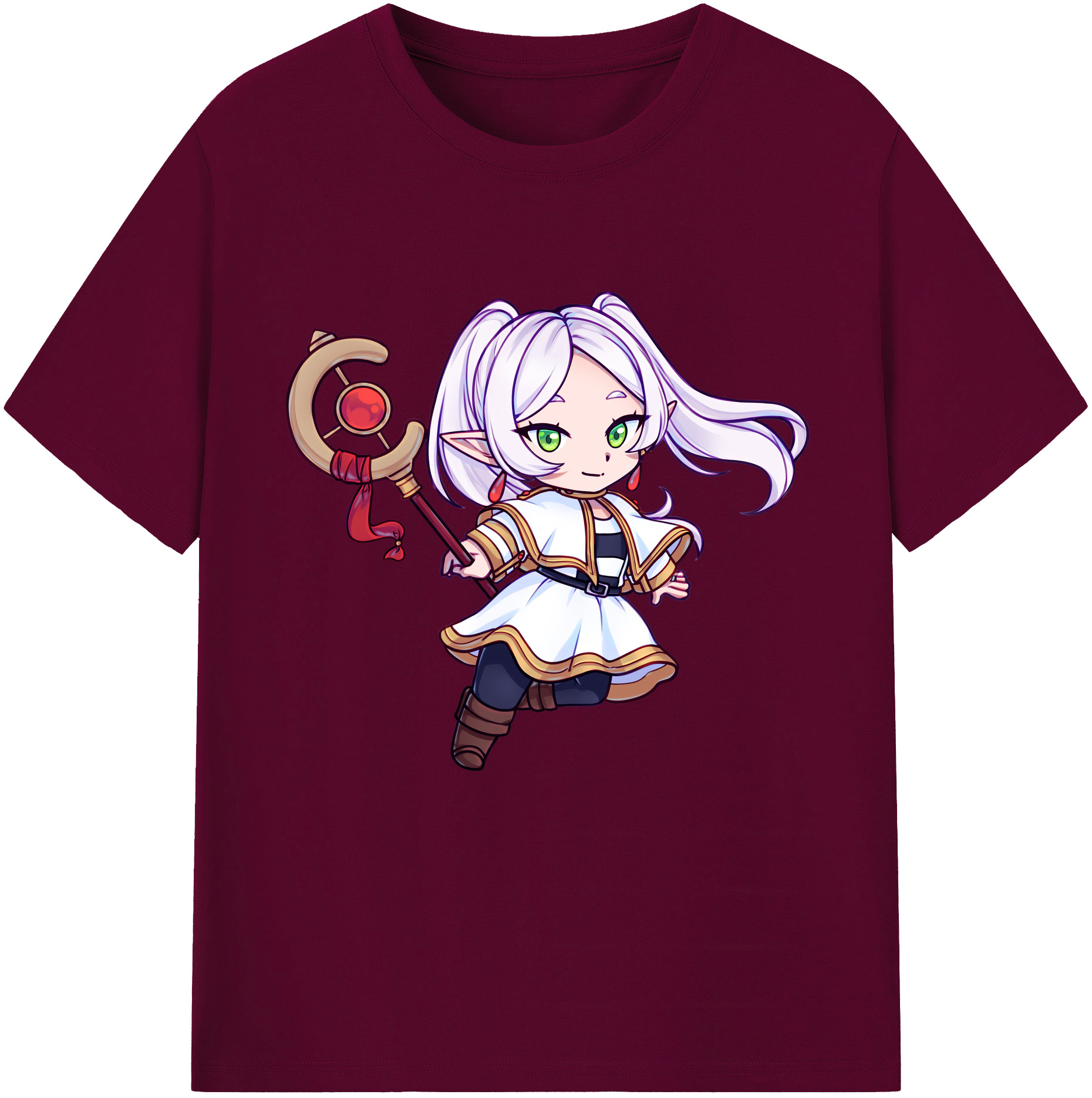 （画像用） 葬送のフリーレン Frieren レディースカジュアルプリントTシャツ（綿100％）